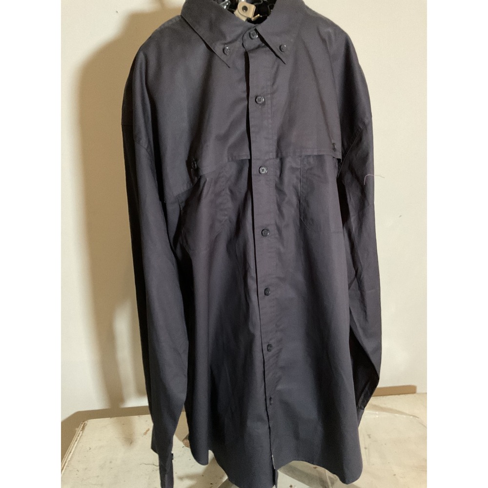 Ridgecut Toughwear 2XLT Gray Cotton Long Sleeve Ventilated Work‎ Shirt 2XL Tall